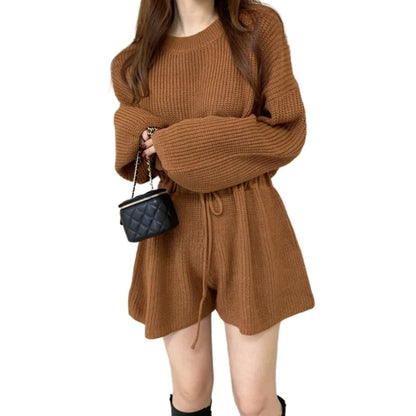 Trendy Women's Knit Jumpsuit with Long Sleeves