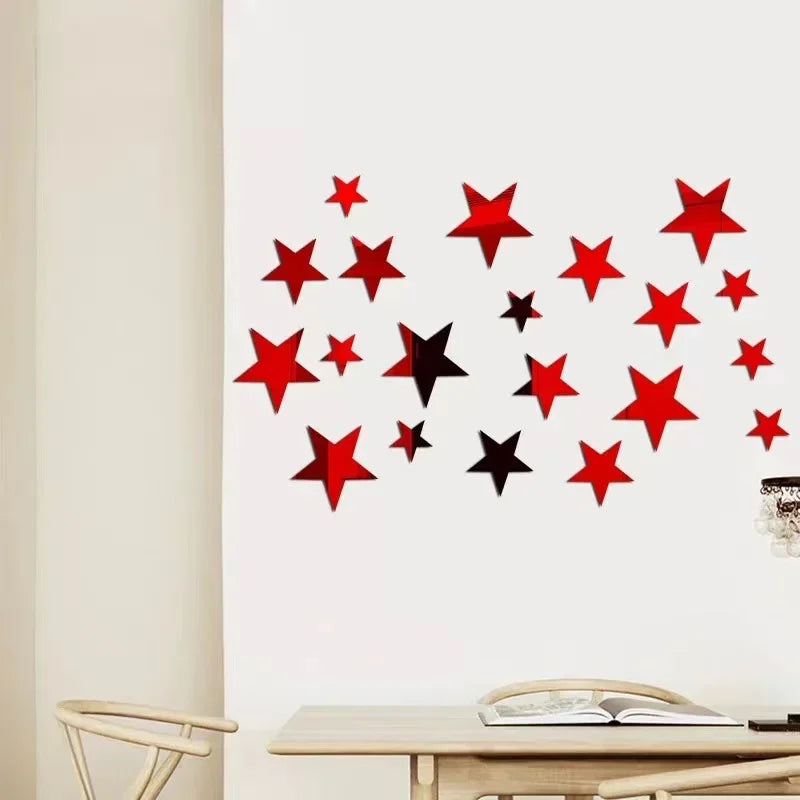 DIY Acrylic Decal Star Mirror Wall Stickers