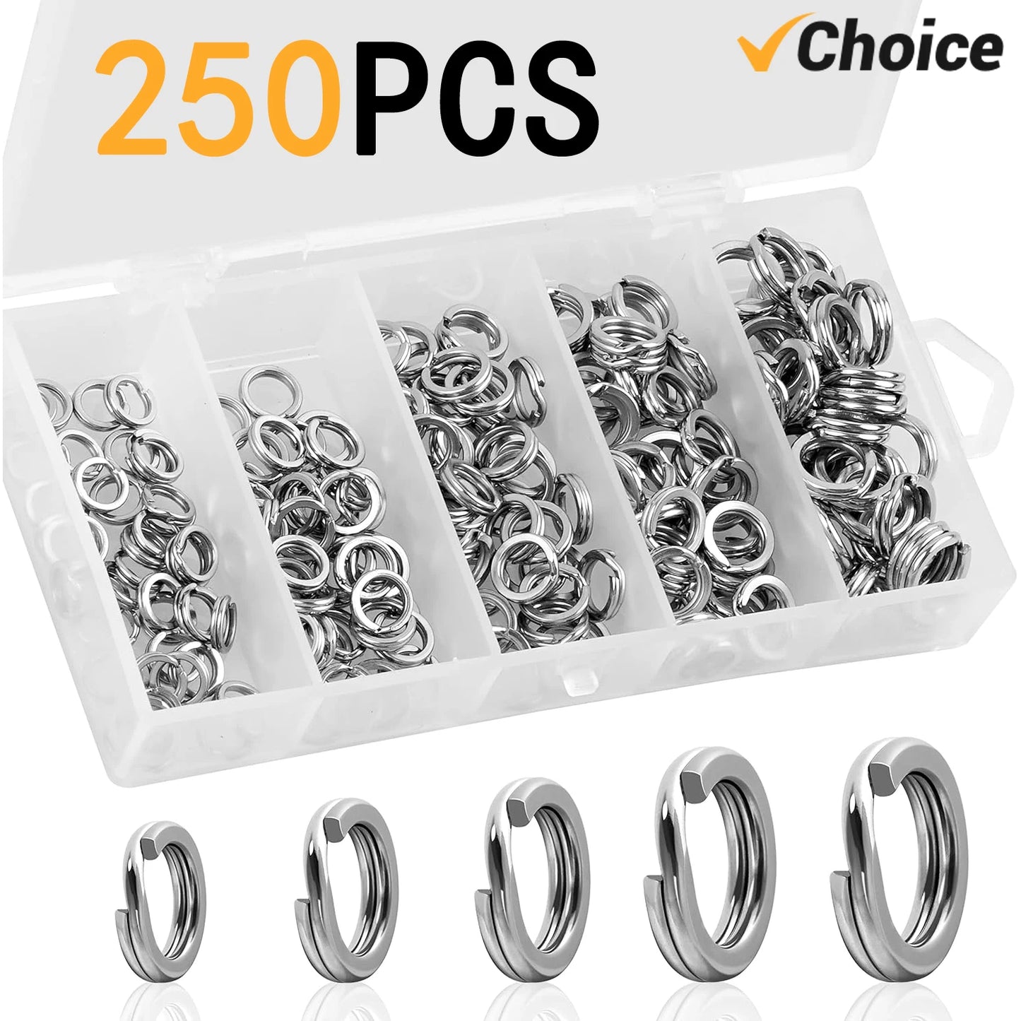 Fishing Stainless Steel Split Rings