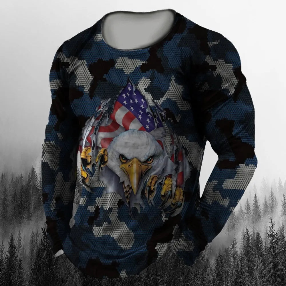 Men's Long Sleeve Camouflage T Shirt