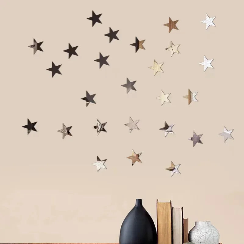 DIY Acrylic Decal Star Mirror Wall Stickers