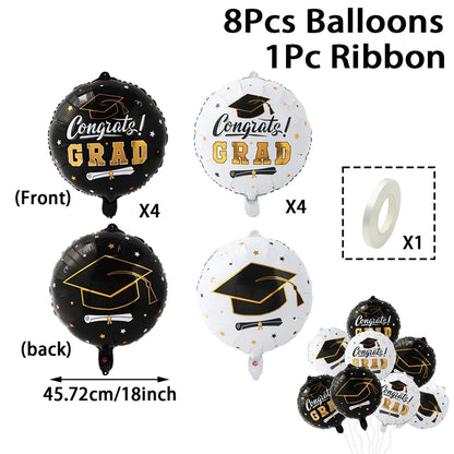 8pcs Latex Graduation Balloon Party Decortations