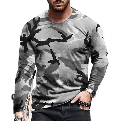 Men's Long Sleeve Camouflage T Shirt