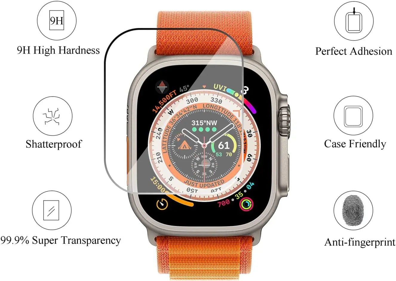 Tempered Glass for Smartwatch  [49mm], Tempered Glass Film