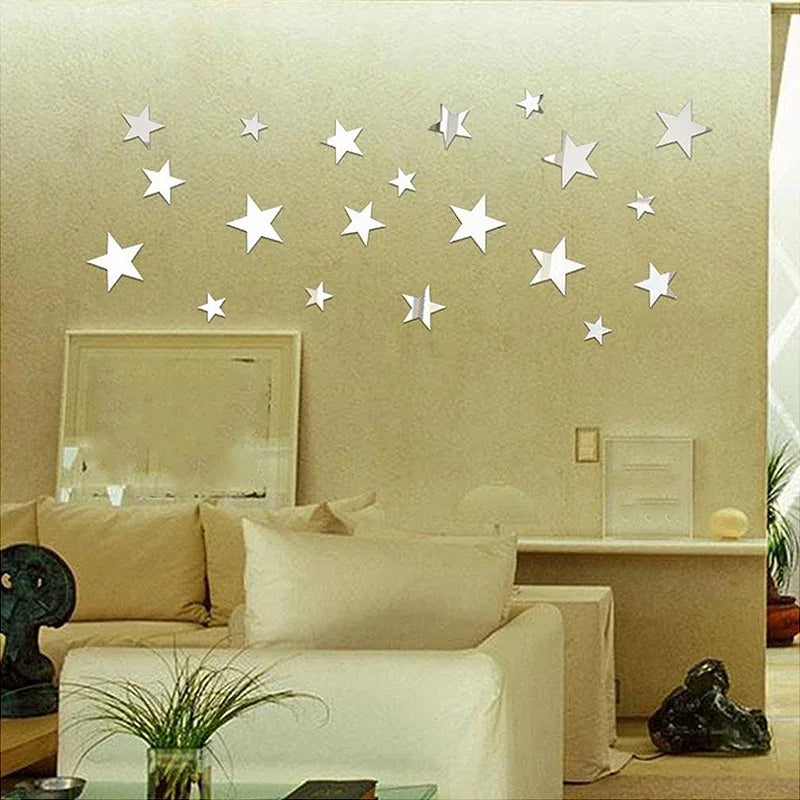 DIY Acrylic Decal Star Mirror Wall Stickers