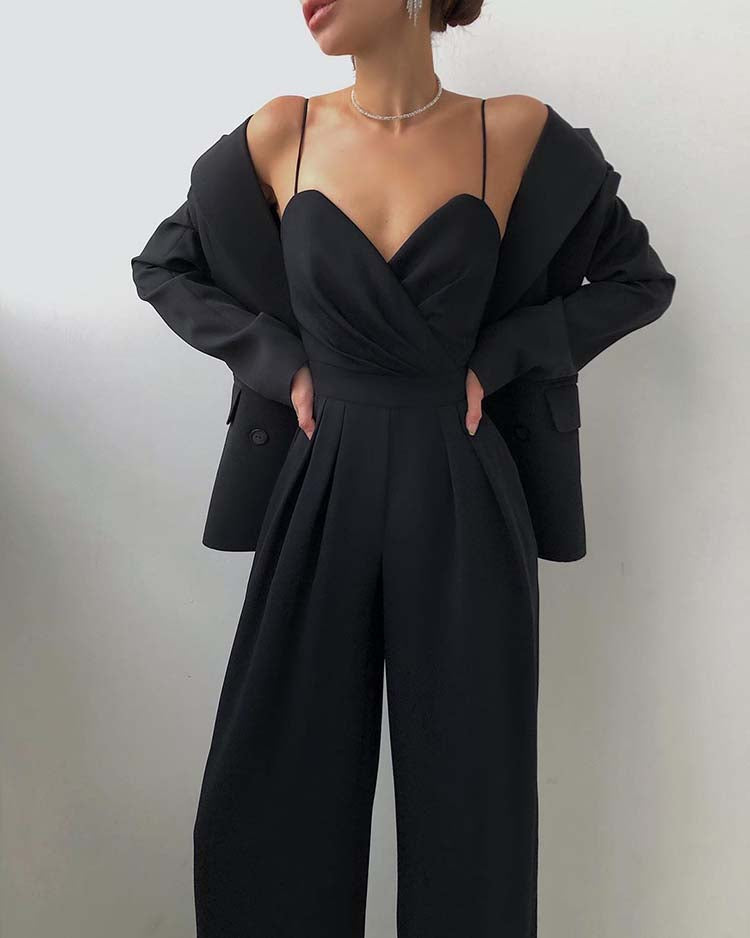 Women's High Waist Wide Leg Jumpsuits