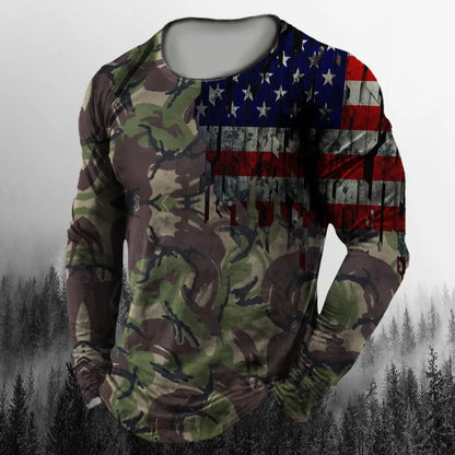 Men's Long Sleeve Camouflage T Shirt