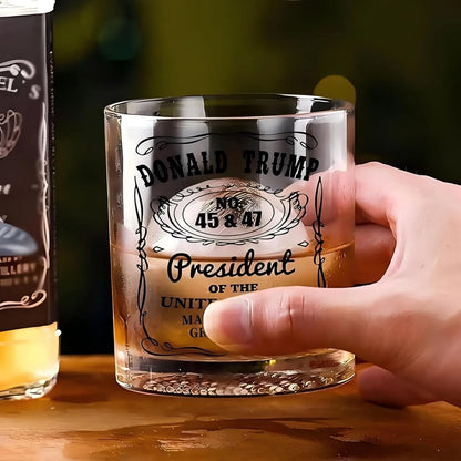 Trump Make America Great Again Whiskey Glass