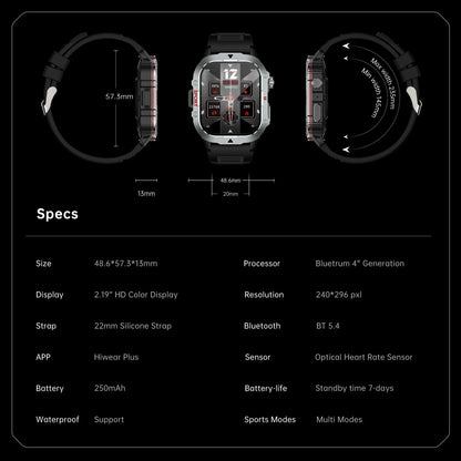 Waterproof Military Smartwatch