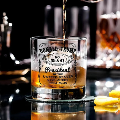 Trump Make America Great Again Whiskey Glass