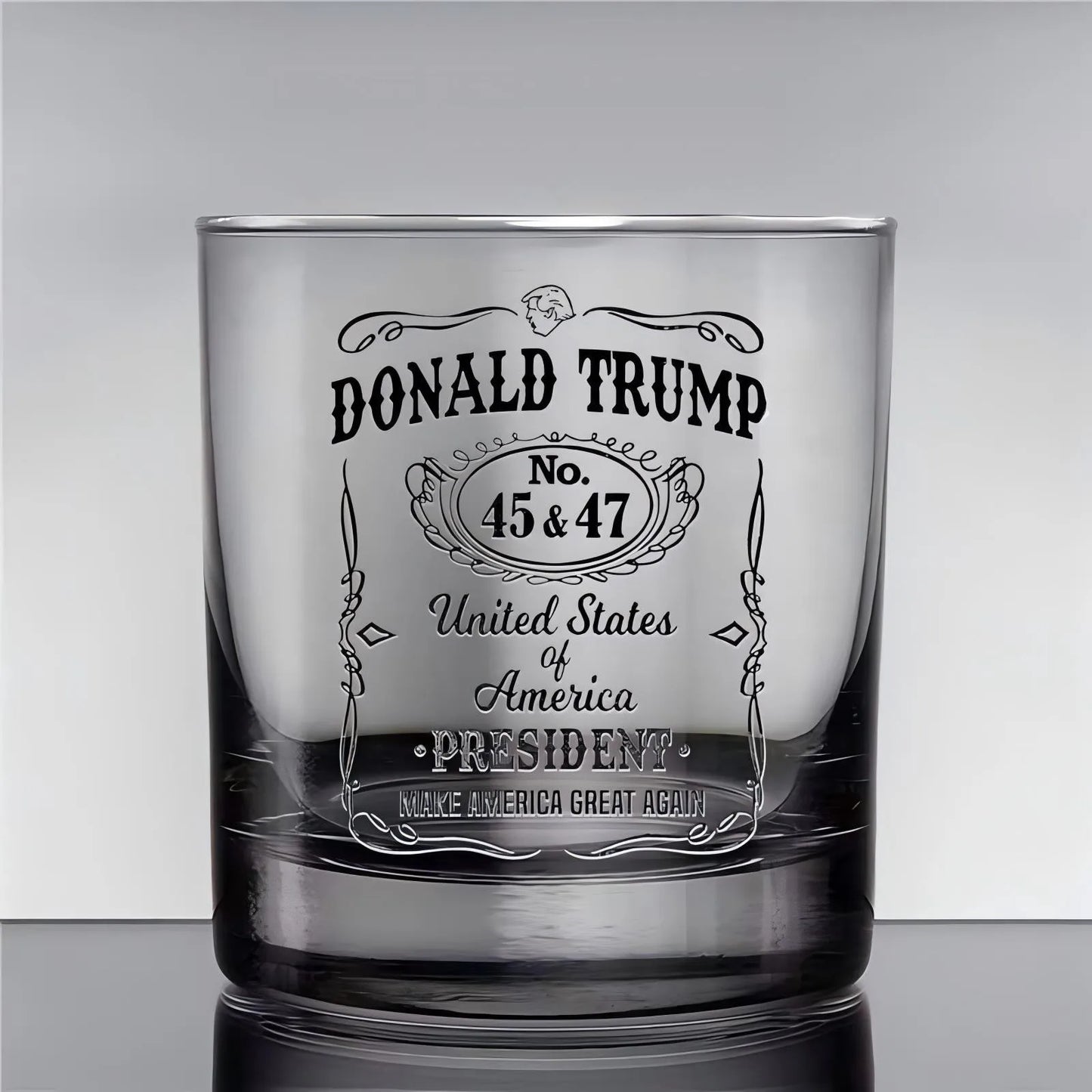 Trump Make America Great Again Whiskey Glass