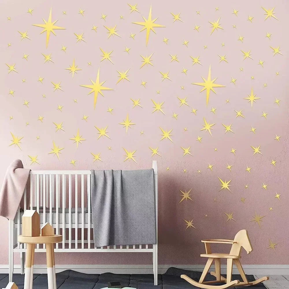 DIY Acrylic Decal Star Mirror Wall Stickers