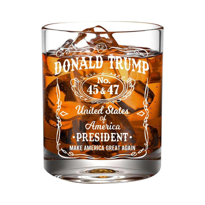 Trump Make America Great Again Whiskey Glass