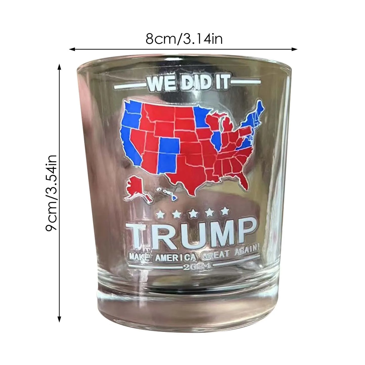 Trump Make America Great Again Whiskey Glass