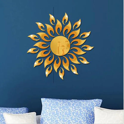 SunFlower Mirror Art Removable Wall Sticker