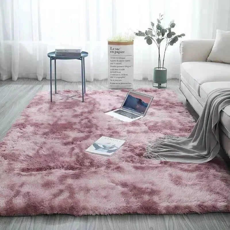 Gradient Velvet Washable Living Room Rug