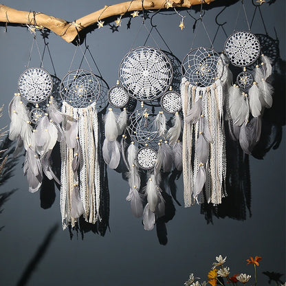 5pc Handmade Feathers Dream Catcher (no Light and Wood Stick)