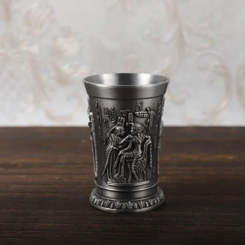 Metal Vintage Egyptian Chalice Creative Wine Shot Glasses