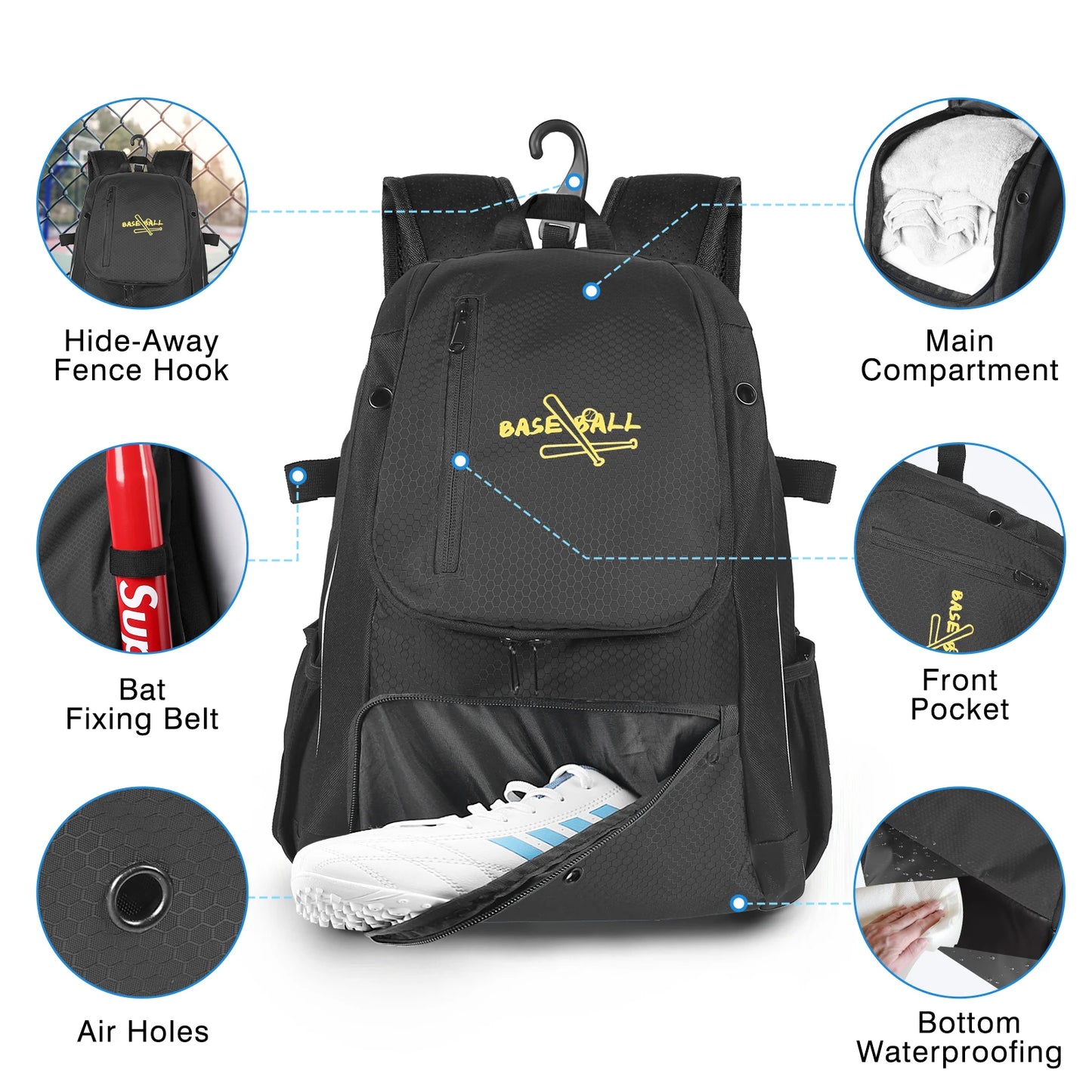 Waterproof Baseball Bag Softball Bag