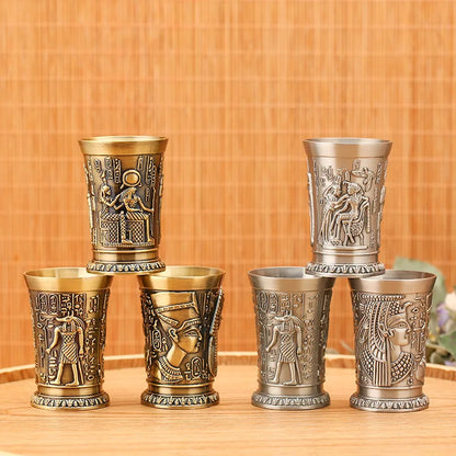 Metal Vintage Egyptian Chalice Creative Wine Shot Glasses