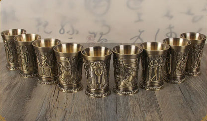 Metal Vintage Egyptian Chalice Creative Wine Shot Glasses