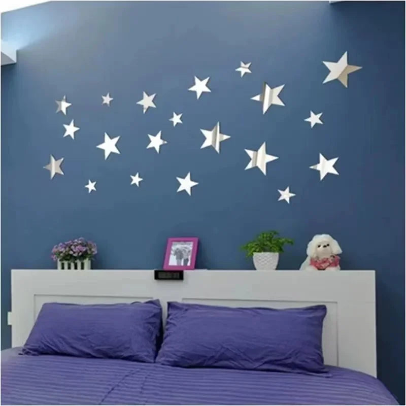 DIY Acrylic Decal Star Mirror Wall Stickers