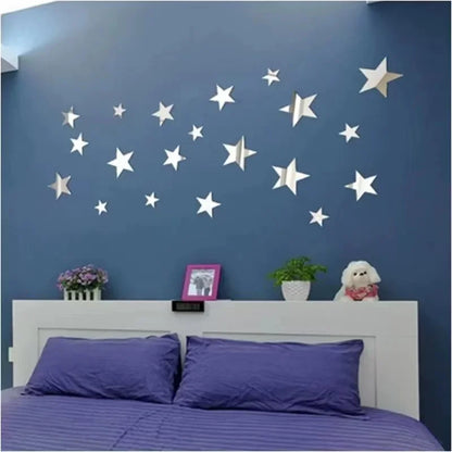 DIY Acrylic Decal Star Mirror Wall Stickers