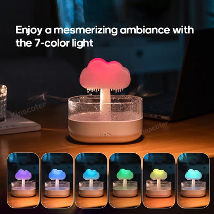 Cloud  Diffuser Zen Raindrops Air Humidifier Essential Oil Diffuser USB Desktop Ultrasonic Sprayer