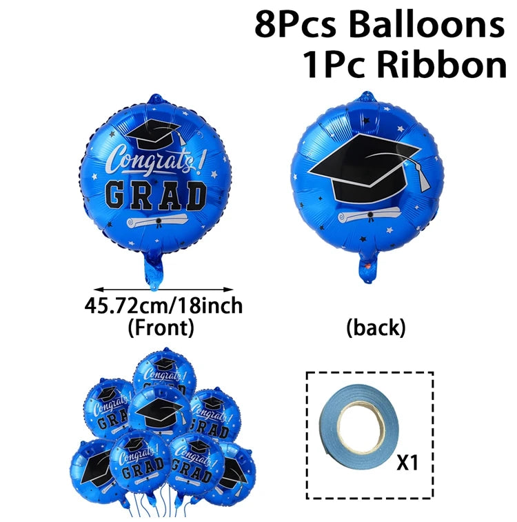 8pcs Latex Graduation Balloon Party Decortations