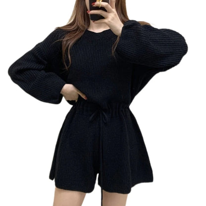 Trendy Women's Knit Jumpsuit with Long Sleeves