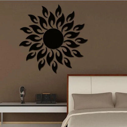 SunFlower Mirror Art Removable Wall Sticker