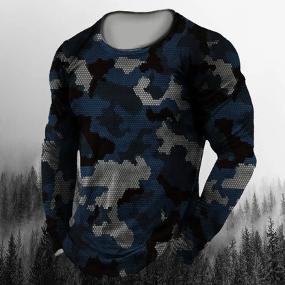 Men's Long Sleeve Camouflage T Shirt