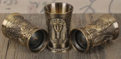 Metal Vintage Egyptian Chalice Creative Wine Shot Glasses