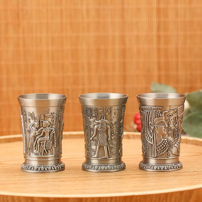 Metal Vintage Egyptian Chalice Creative Wine Shot Glasses