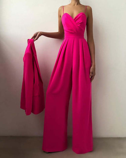 Women's High Waist Wide Leg Jumpsuits