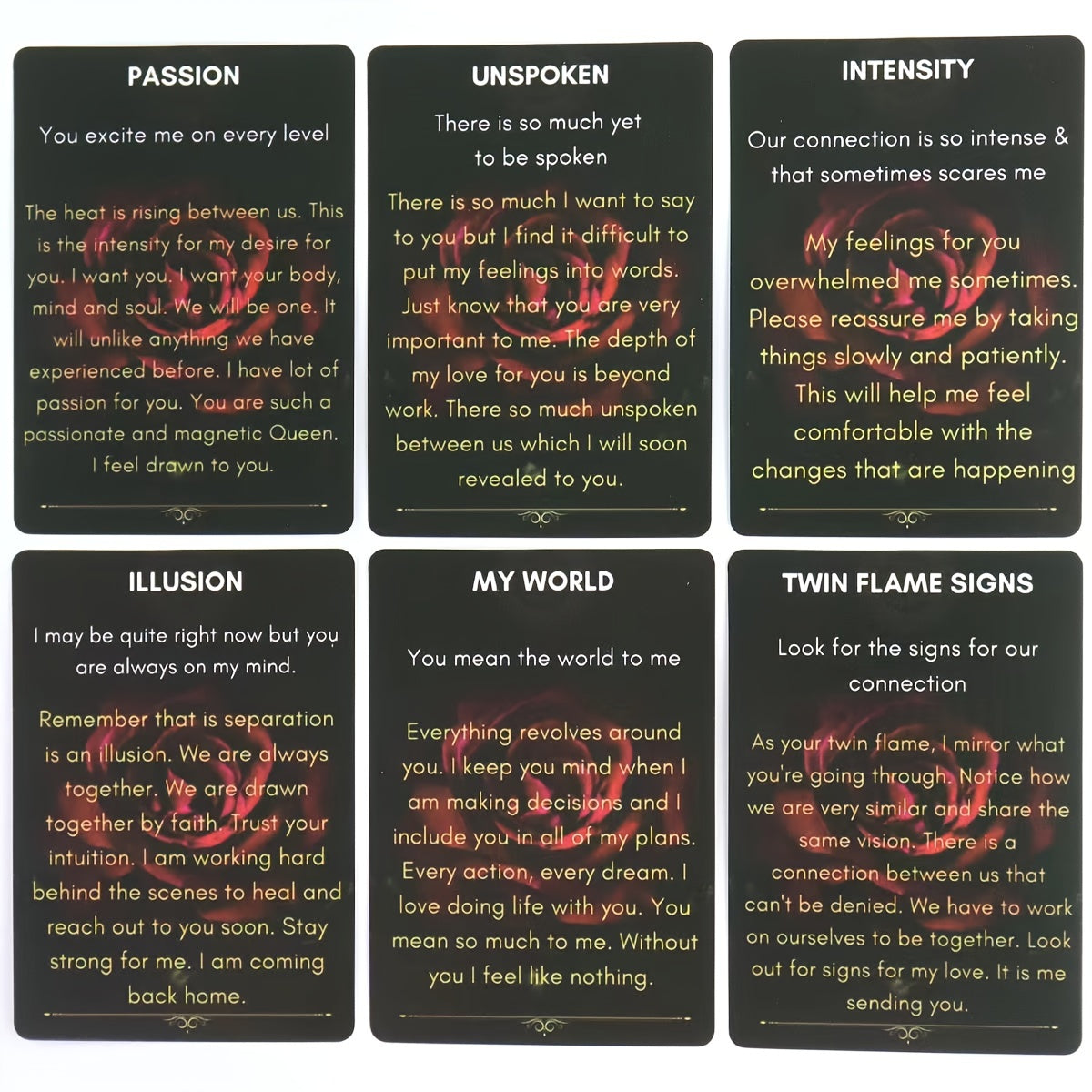 54-Card Confession Messages Oracle Deck