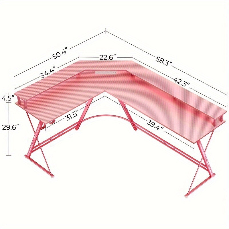 50.4" L-Shaped Gaming Desk