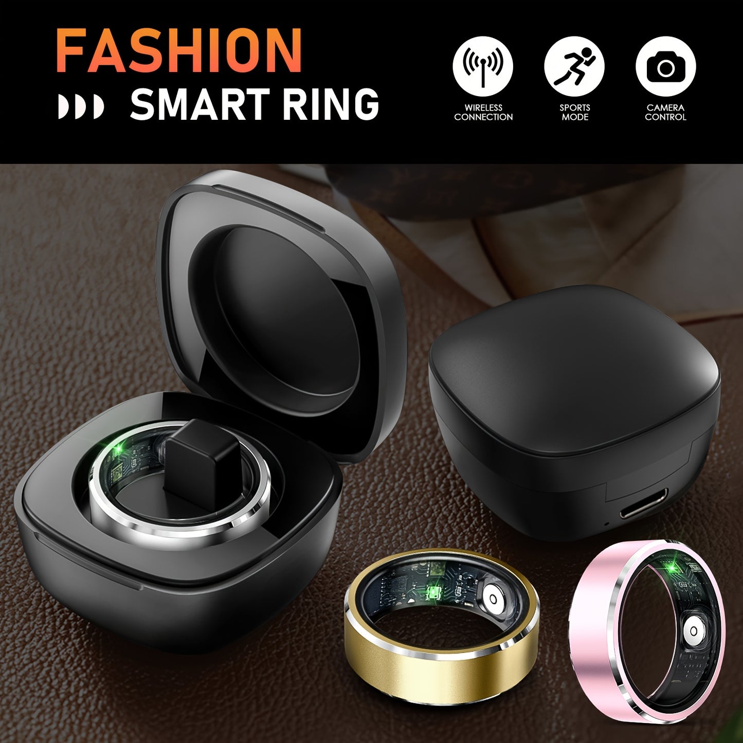 New R5 Smart Ring, Equipped with Charging Compartment