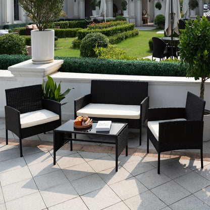 4-Piece Rattan Furniture Set