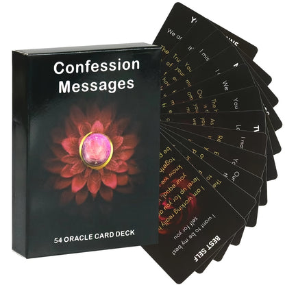 54-Card Confession Messages Oracle Deck