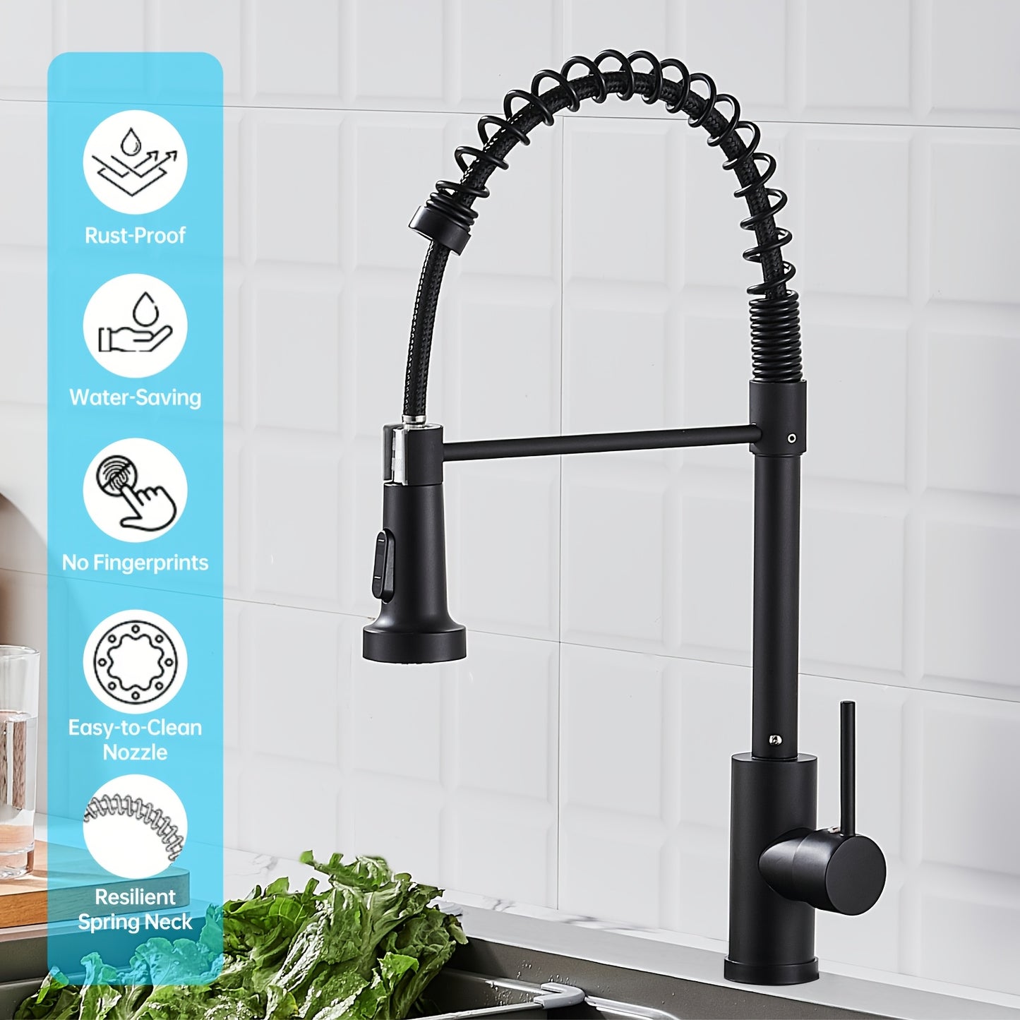 3-in-1 Kitchen Pull-Out Faucet