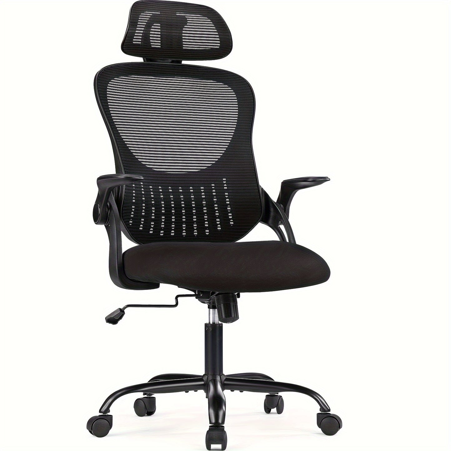 High-Back Mesh Office Chair with Adjustable Headrest