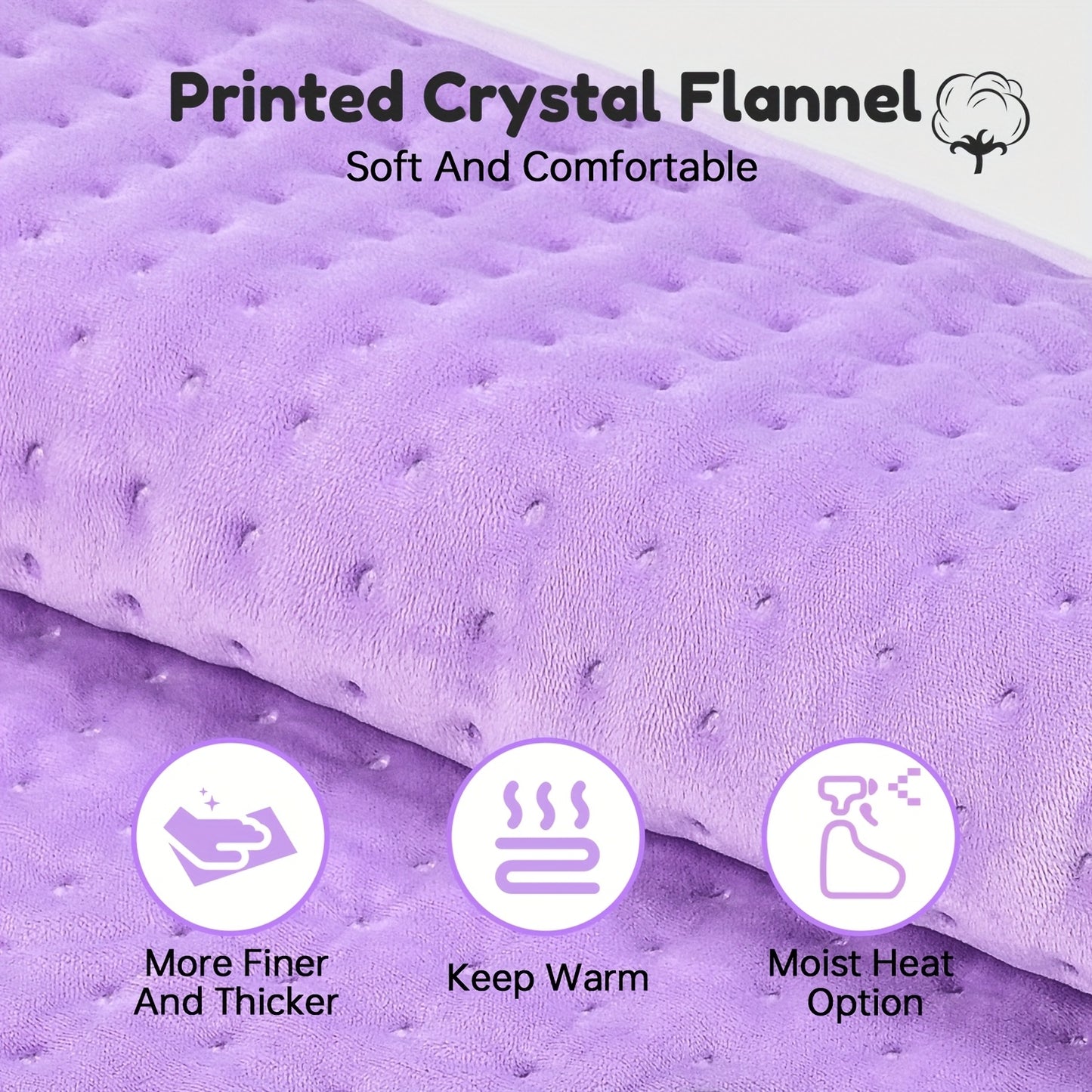 12"X 24" Soft Flannel Electric Heating Pad