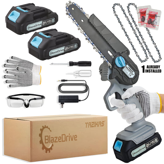 6-Inch Mini Cordless Chain Saw Kit with 2000mAh Rechargeable Battery